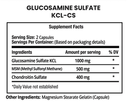 Glucosamine Sulfate KCL-CS - 1000mg image 2