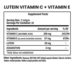 Lutein Vitamin C + Vitamin E image 2