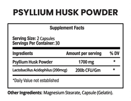 Psyllium Husk Powder - 1700mg image 2